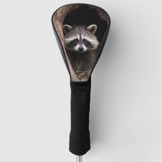 Racoon in der Baumhöhle Golf Headcover (Vorderseite)