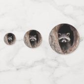 Racoon in der Baumhöhle Konfetti (Rückseiten)