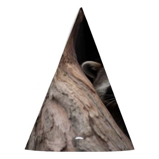 Racoon in der Baumhöhle Partyhütchen (Links)