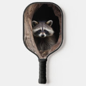 Racoon in der Baumhöhle Pickleball Schläger (Rückseite)
