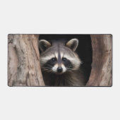 Racoon in der Baumhöhle Schreibtischunterlage (Vorderseite)