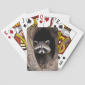 Racoon in der Baumhöhle Spielkarten (Rückseite)