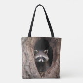 Racoon in der Baumhöhle Tasche (Rückseite)