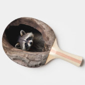 Racoon in der Baumhöhle Tischtennis Schläger (Seitenansicht)