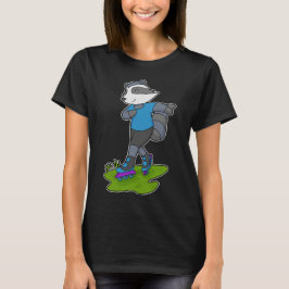 Racoon Inline Skaten Roller Skate T-Shirt