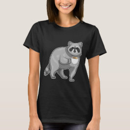 Racoon-Kaffee T-Shirt