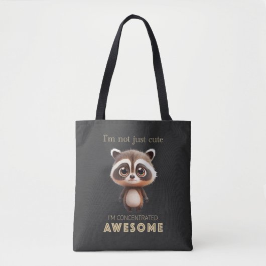 Racoon konzentrierte Phantastische Niedlich Adorab Tasche (Vorderseite)