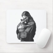 Racoon Lover Trash Panda Christlich Jesus Holding Mousepad (Mit Mouse)
