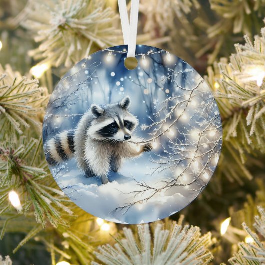 Racoon Magical Enchanted Weihnachtswald Ornament Aus Metall (InSitu)