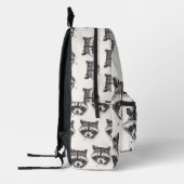 Racoon-Muster Bedruckter Rucksack (Links)