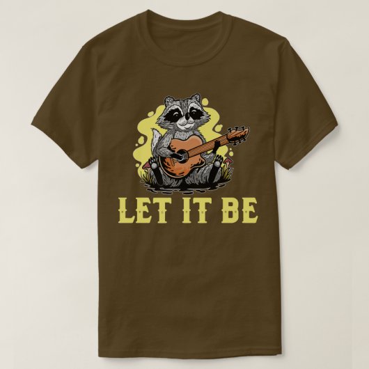 Racoon Playing Gitarre Premium T-Shirt (Design vorne)
