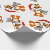 Racoon Santa Christmas Geschenkpapier (Ecke)