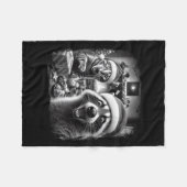 Racoon Santa Funny Cat Taking Selfie Christmas Xma Fleecedecke (Vorderseite (Horizontal))