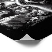 Racoon Santa Funny Cat Taking Selfie Christmas Xma Poster (Ecke)