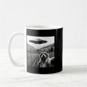 Racoon Selfie With Alien Ufo Funny Racoon Alien Bi Kaffeetasse (Links)