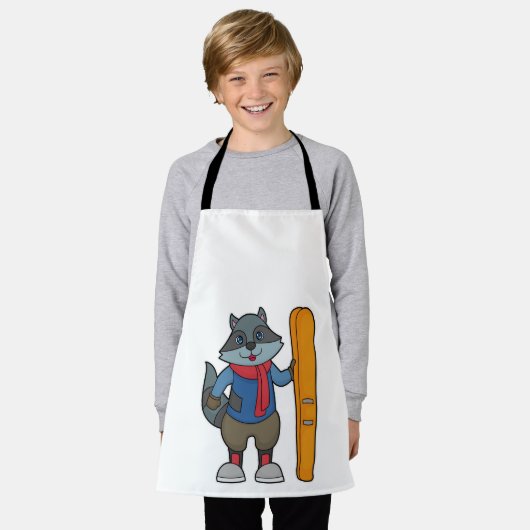 Racoon Skier Ski Schürze (Getragen)