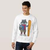 Racoon Skier Ski Sweatshirt (Vorne ganz)