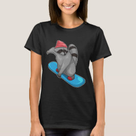 Racoon Snowboard Wintersport T-Shirt