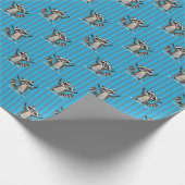 Racoon-Thema Geschenkpapier (Ecke)