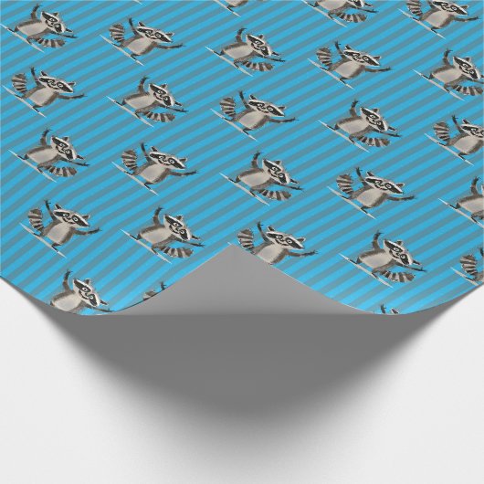 Racoon-Thema Geschenkpapier (Ecke)