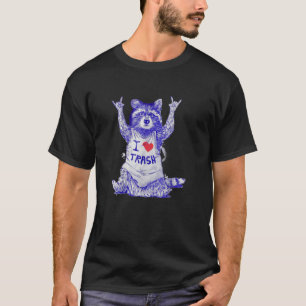 Racoon Tragen I Liebe Trash Raccoon Wildtier T-Shirt