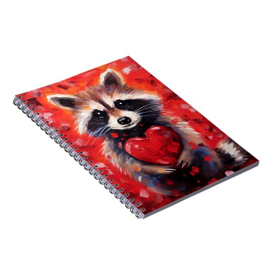 Racoon-Valentinstag Notizblock (Rechte Seite)