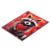 Racoon-Valentinstag Notizblock (Linke Seite)