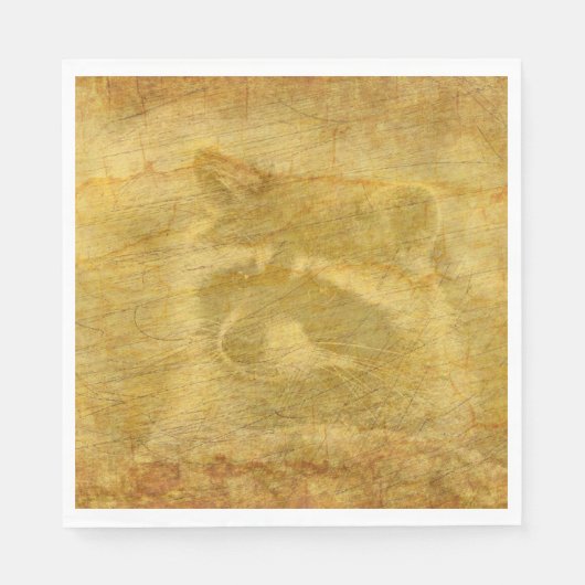 Racoon Vintag Paper Serviette (Vorderseite)