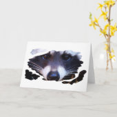 RACOON WASCHBÄR - Photography Jean-Louis Glineur Karte (Gelbe Blume)