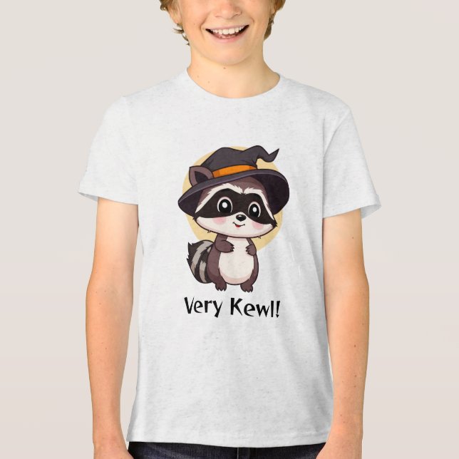 Racoon Witch Very Kewl Tri-Blend Shirt (Vorderseite)