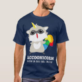 Racoonicorn  Funny Trash Panda Raccoon Unicorn T-Shirt (Vorderseite)
