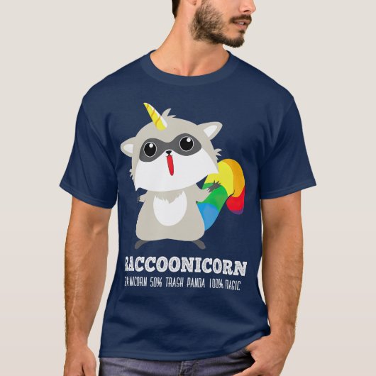 Racoonicorn  Funny Trash Panda Raccoon Unicorn T-Shirt (Vorderseite)