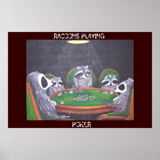 RACOONS SPIELEN POKER POSTER (Vorne)