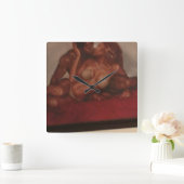 Racquel Evans Wall Clock Quadratische Wanduhr (Zuhause)