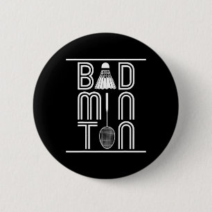 Racquet Smash Shuttle Player Badminton Button