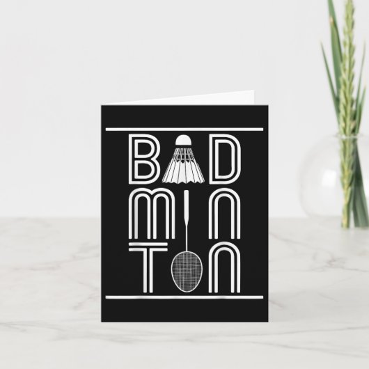 Racquet Smash Shuttle Player Badminton Karte (Vorderseite)