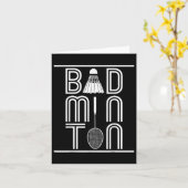 Racquet Smash Shuttle Player Badminton Karte (Gelbe Blume)