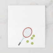 Racquet und Balls Platzkarte (Außenseite Aufgefaltet)