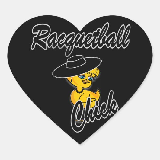 Racquetball Chick #4 Herz-Aufkleber (Vorderseite)