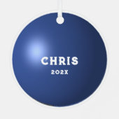 Racquetball Christmas Collectif Ornament Aus Metall (Rückseite)