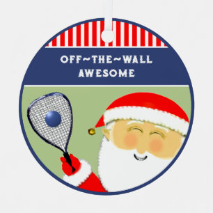 Racquetball Christmas Collectif Ornament Aus Metall