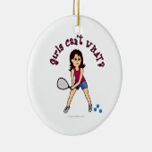 Racquetball Girl (Licht) Keramikornament (Rechts)