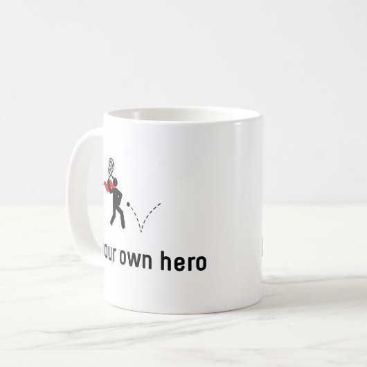 Racquetball Hero Kaffeetasse (Vorderseite Links)