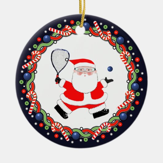 Racquetball Holiday Geschenk Keramik Keramik Ornament (Vorne)