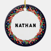 Racquetball Holiday Geschenk Keramik Keramik Ornament (Hinten)