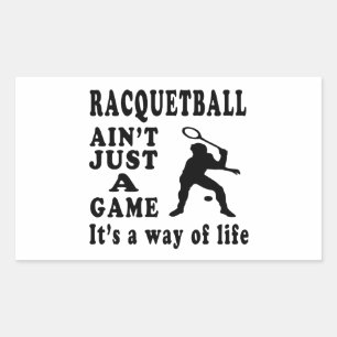 Racquetball ist nicht nur ein Spiel, sondern eine  Rechteckiger Aufkleber