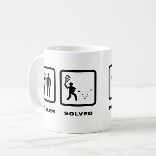 Racquetball Kaffeetasse (Vorderseite Links)