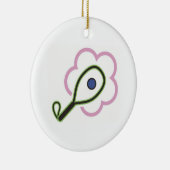 Racquetball-Mädchen Keramik Ornament (Rechts)
