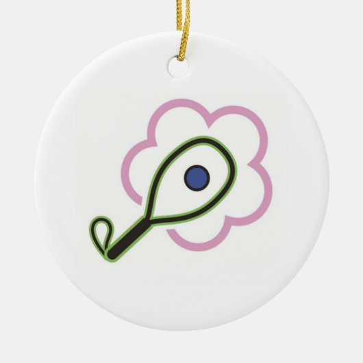 Racquetball-Mädchen Keramik Ornament (Vorne)