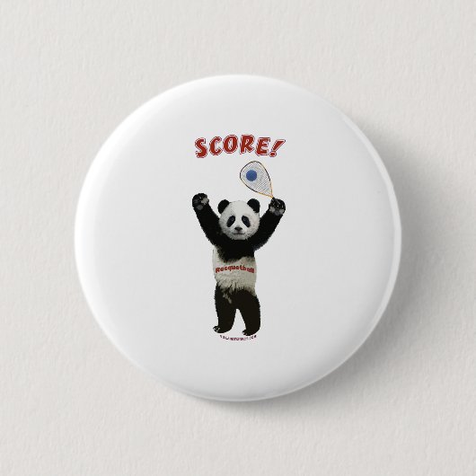 Racquetball-Panda-Kerbe Button (Vorderseite)